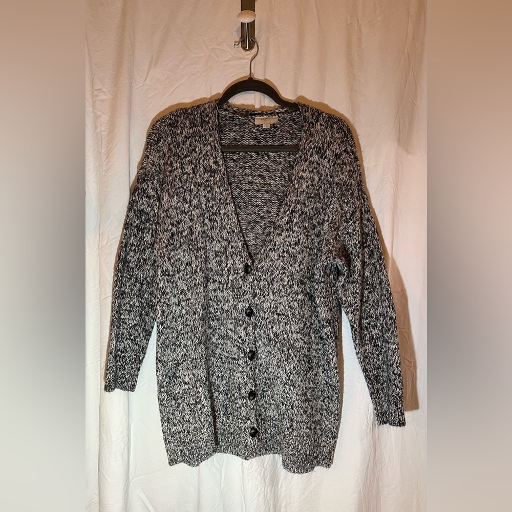 Loft cardigan sweater, marled colors, size Large Petite